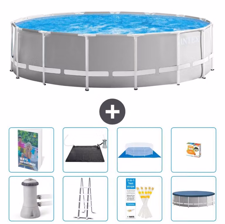 Struttura per piscina a forma di prisma - 457x122 cm - composta da 7 elementi - modello S559