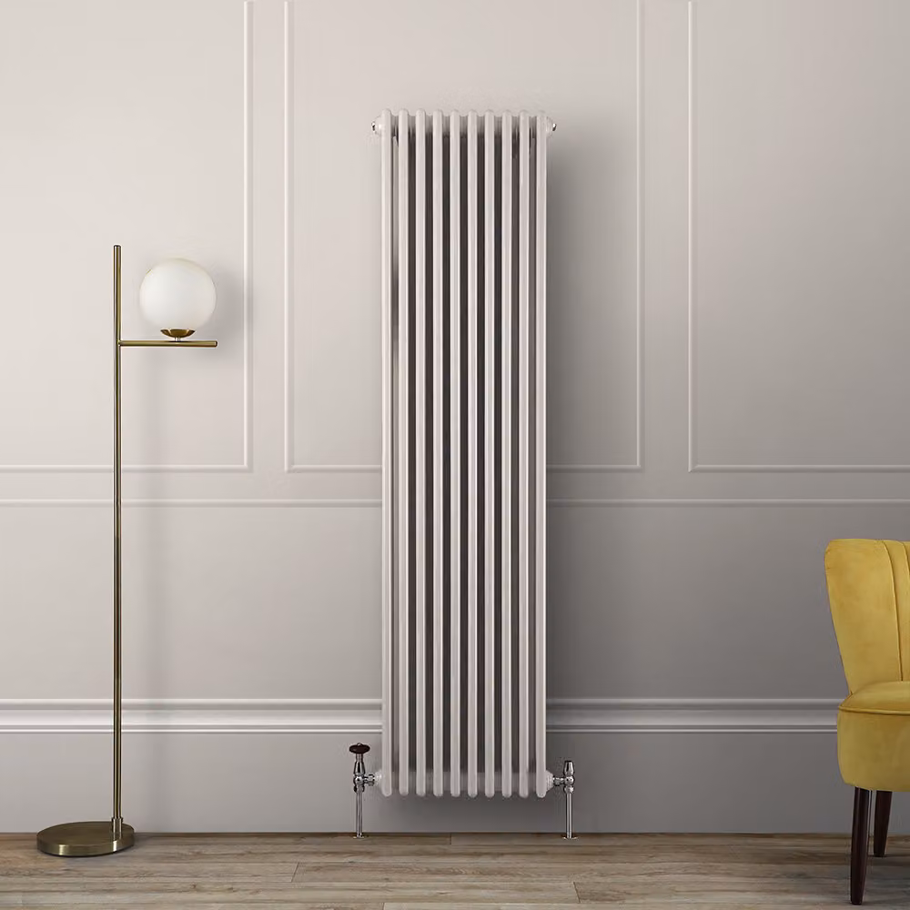 Radiatore di Design Verticale Tradizionale Triplo - Bianco - 1800 x 470 x 100mm