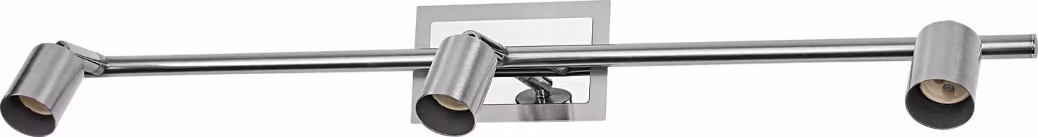 OSRAM LED Spot Cylinder Duo faretto da soffitto 3x GU10, nichel spazzolato/cromo, acciaio, orientabile, IP20, uso interno