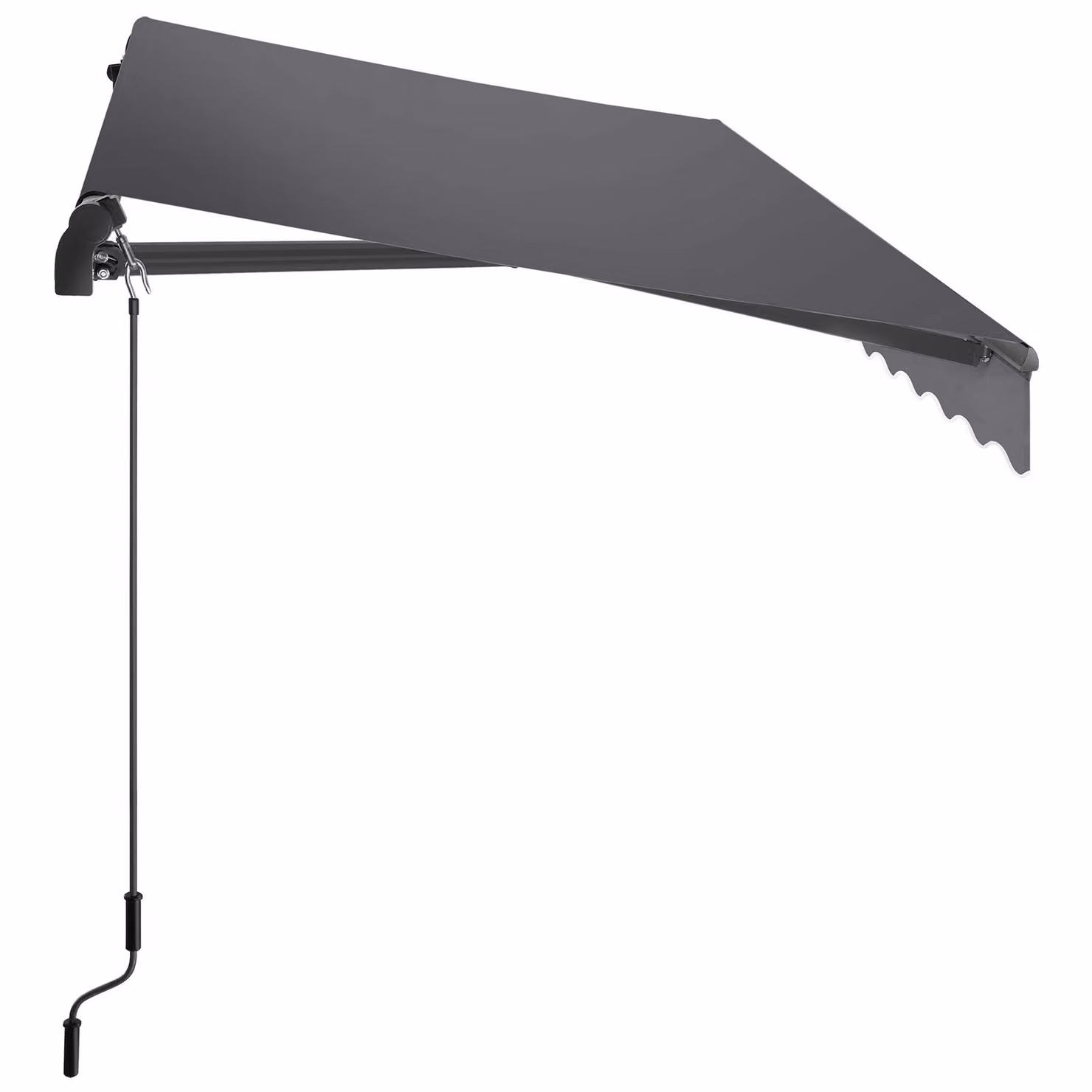 Tenda da sole a bracci snodati Ornella tectake con supporto a parete, grigio scuro, L: 250 cm, H: 200 cm – 1
