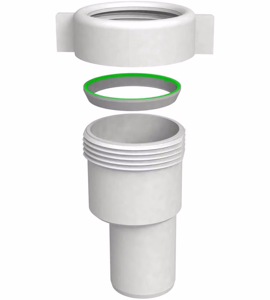 Idro Bric Raccordo di aumento MF in polipropilene bianco 32x1"1/2