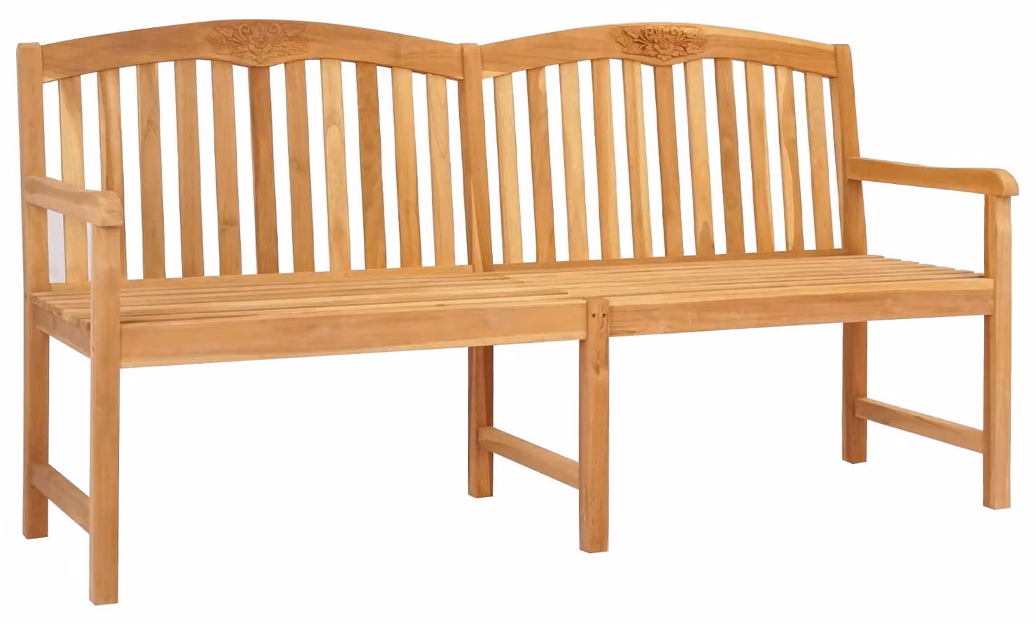 Panchina in legno intagliata a mano Naturale 150 x 60 x 90 cm