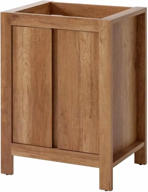 Mobile sottolavabo da bagno Meublorama stile rustico colore marrone con ante a battente