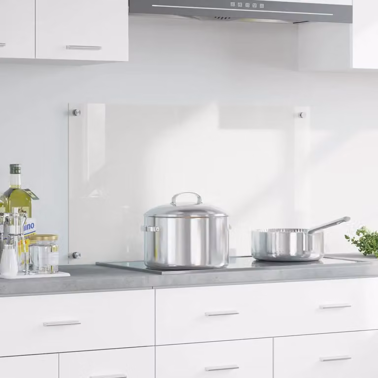 Schienale da cucina trasparente in vetro temperato vidaXL L 90 cm x P 50 cm