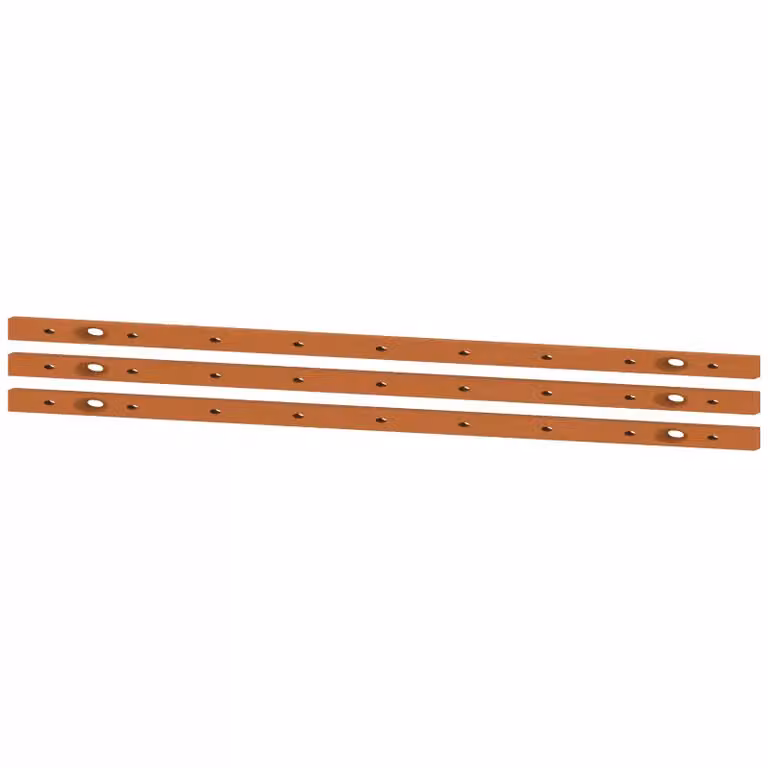 Barre collettrici Siemens ALPHA CU, 630 A con dadi a pressione, a 3 poli per NH1-3 8GK97352KK20