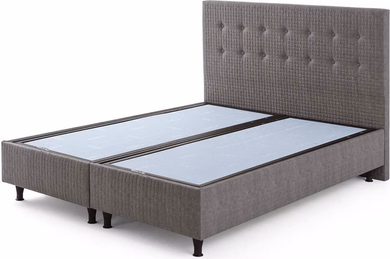 Hellgraues Schlafzimmer Bett Designer Bettgestell Einfarbiges Edles Bett