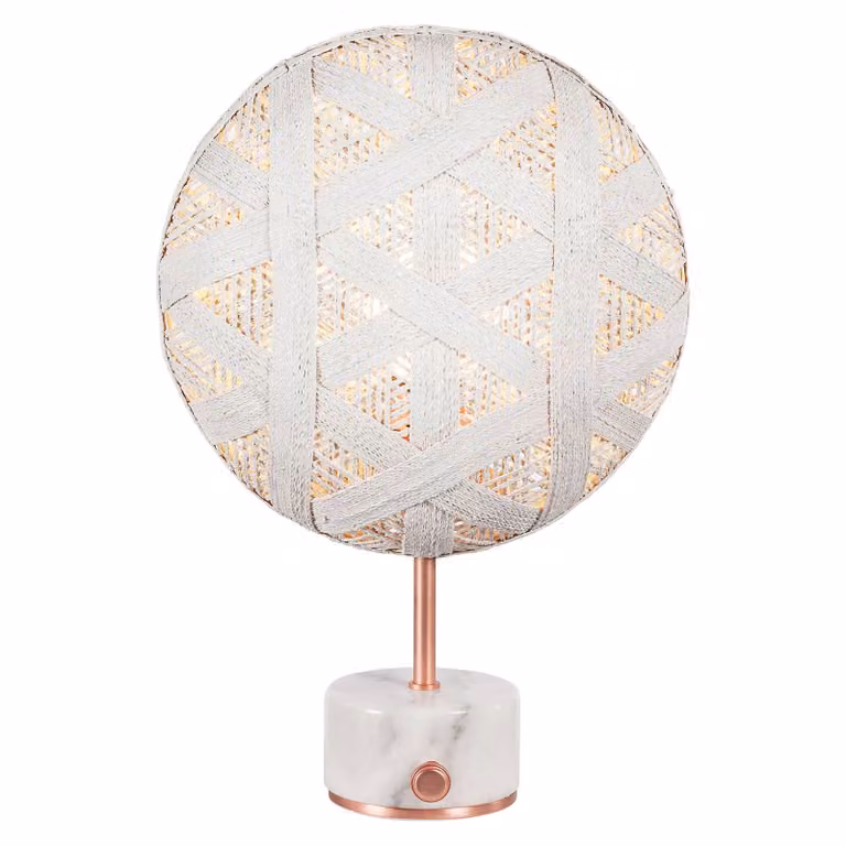 Forestier Lampada da tavolo di design Chanpen S, dimmerabile, Bianco / Opale, Soggiorno / Sala da pranzo, Design, Lampada da tavolo