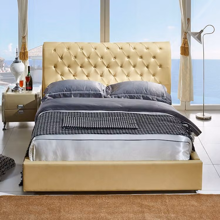 Chesterfield Bett Design Schlafzimmer Englisches Betten 180x200cm Polster