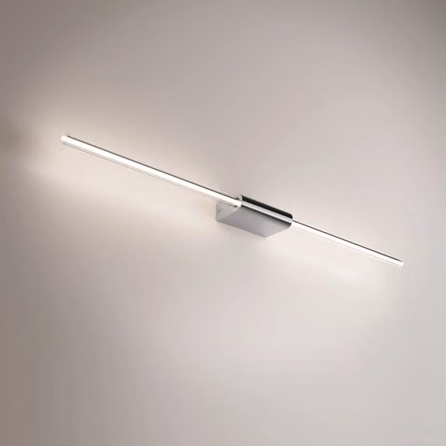 Brilliant Lampada da Parete e Soffitto LED Minimalista in Cromo, Design Lineare Omnidirezionale 9W, L: 87,2 cm, IP20
