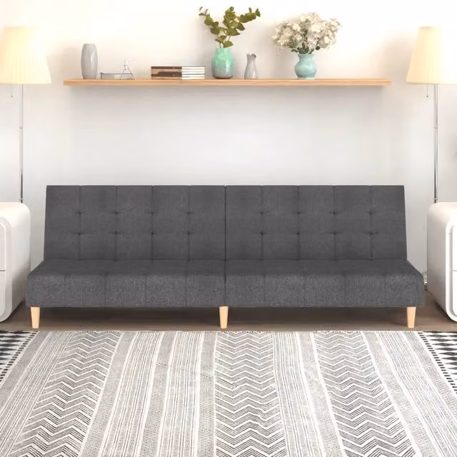 Divano Letto a 2 Posti-Sofa Letto 2 Posti-Daybed Grigio Chiaro in Tessuto 775917