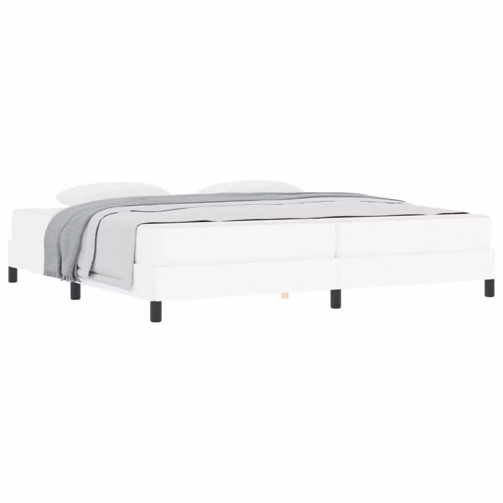 Struttura letto matrimoniale moderna vidaXL in tessuto bianco con doghe in legno L/P/H: 200 x 200 x 280 cm – 2