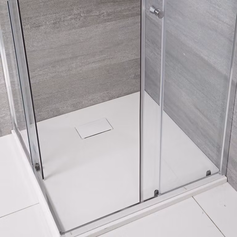 Piatto Doccia Effetto Ardesia Bianco 900x900mm – Senza Kit Rialzo – Rockwell