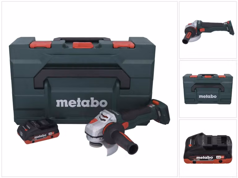 Smerigliatrice angolare a batteria Metabo WB 18 LTX BL 15-125 Quick 18 V 125 mm senza spazzole + 1x batteria ricaricabile 4,0 Ah + metaBOX - senza caricabatterie