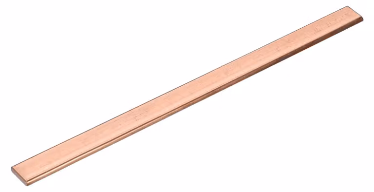 Barra piatta in rame, dimensioni 5x15x200 mm, purezza 99,99%