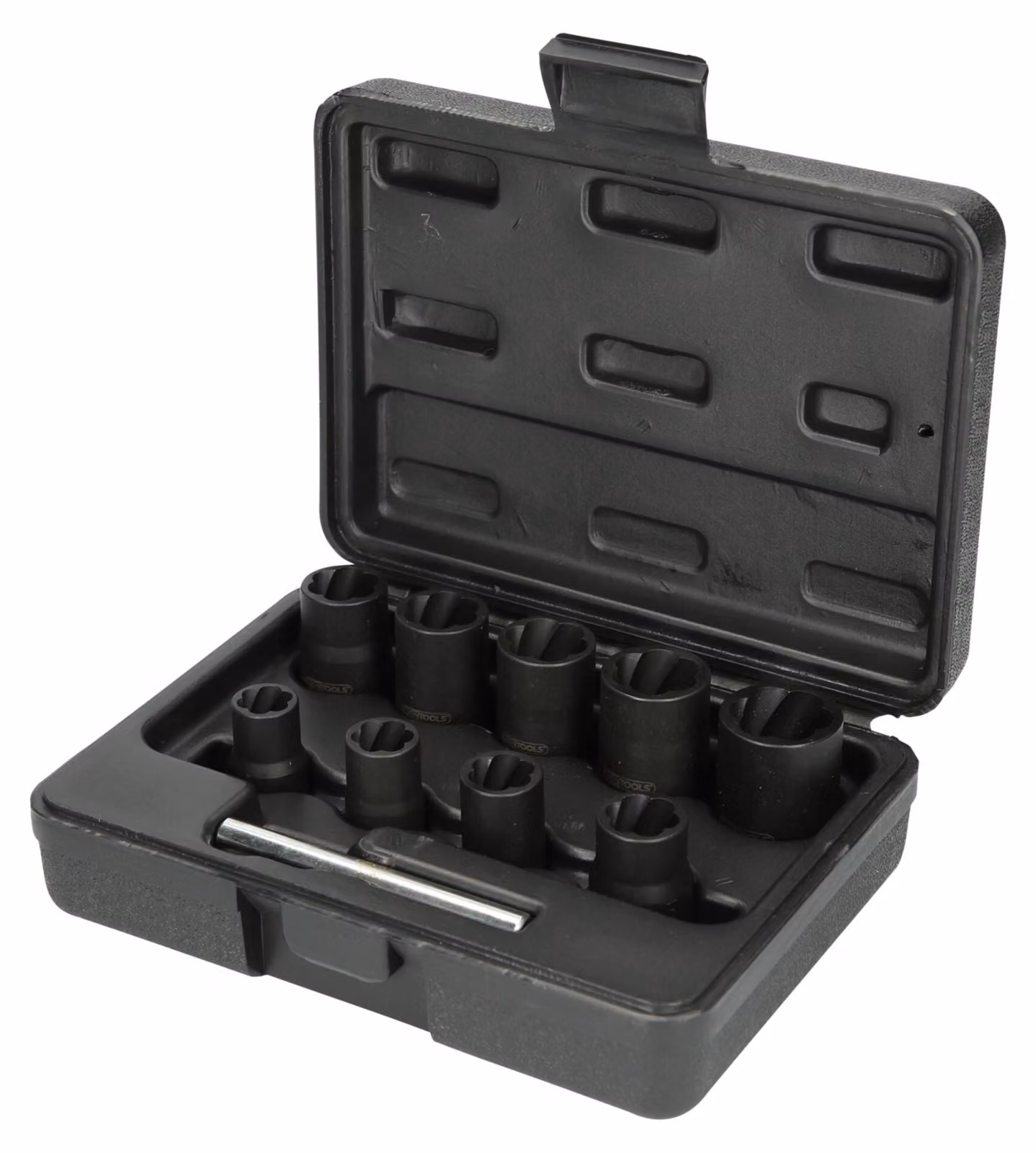 KS Tools Set di prese elettriche con profilo a spirale da 3/8", 10 pezzi, 913.3855