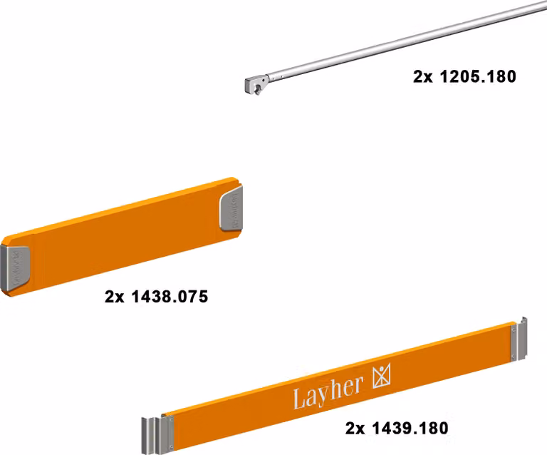 Kit di retrofit Layher P2 per ponteggio Zifa 1406.210 su 1406.310