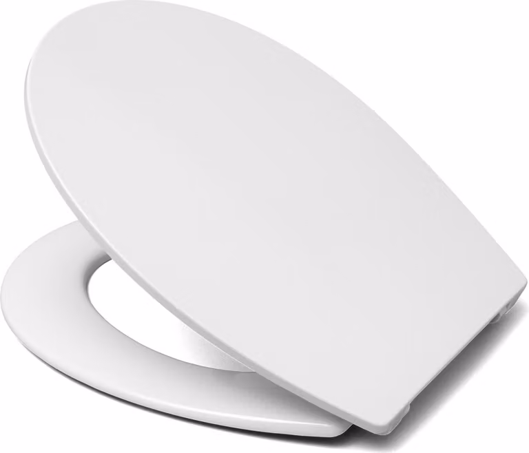 Sedile WC Hamberger O100 bianco con cerniera in acciaio inox