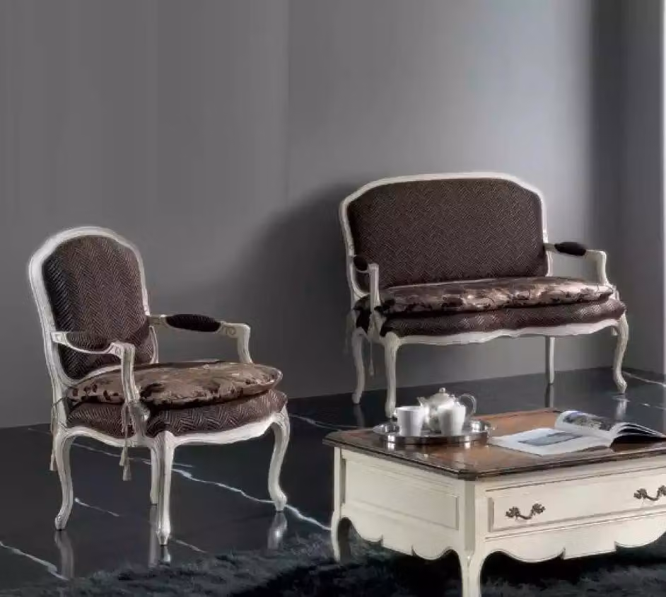 Sofa 2 Sitzer Klassische Polster Design Luxus Couch Sofas Sessel