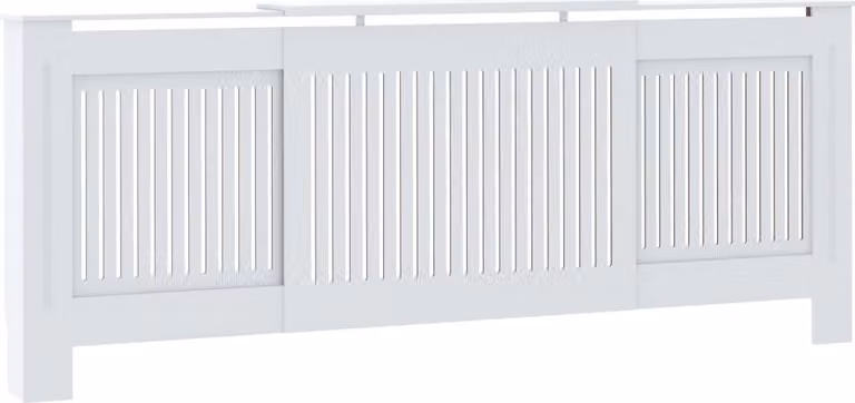 Copertura per Radiatore Bianca in Legno Multistrato 205 cm