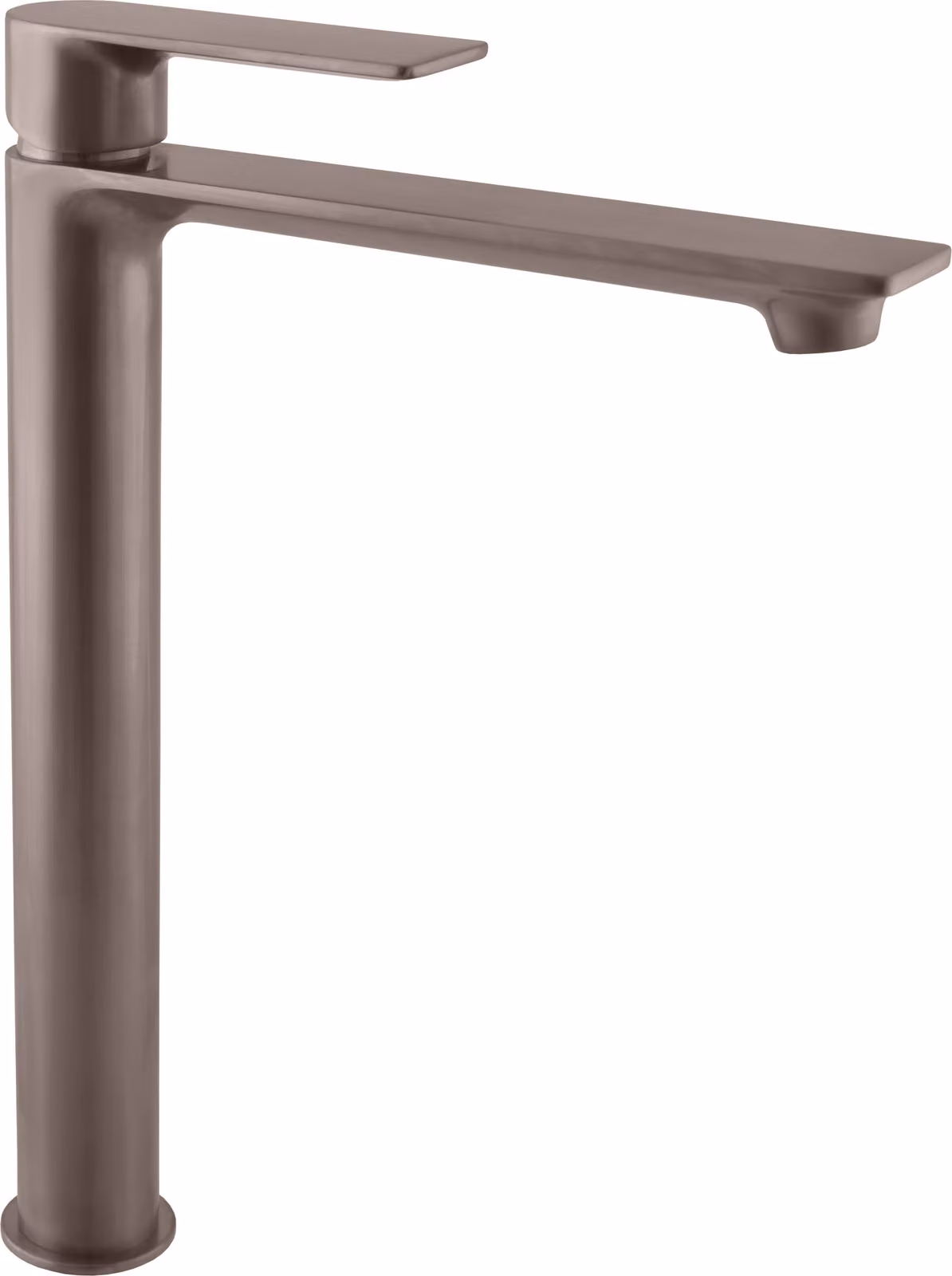Slezák-RAV: Miscelatore alto per lavabo NIL - grigio metallo - spazzolato NL130.5MGK METAL GREY - spazzolato tubo flessibile 1/2'' PVD