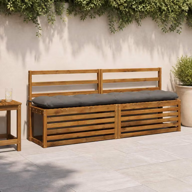 vidaXL Cuscino per panchina VIANEN 100% Poliestere Grigio