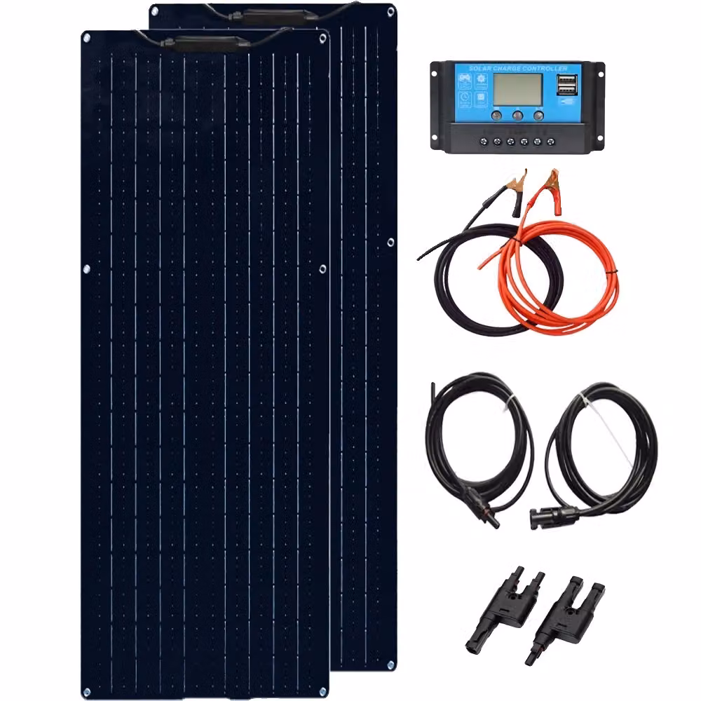 Kit pannello solare, potenza 50W - 100W, silicio monocristallino, design flessibile, kit solare 12V 100 B