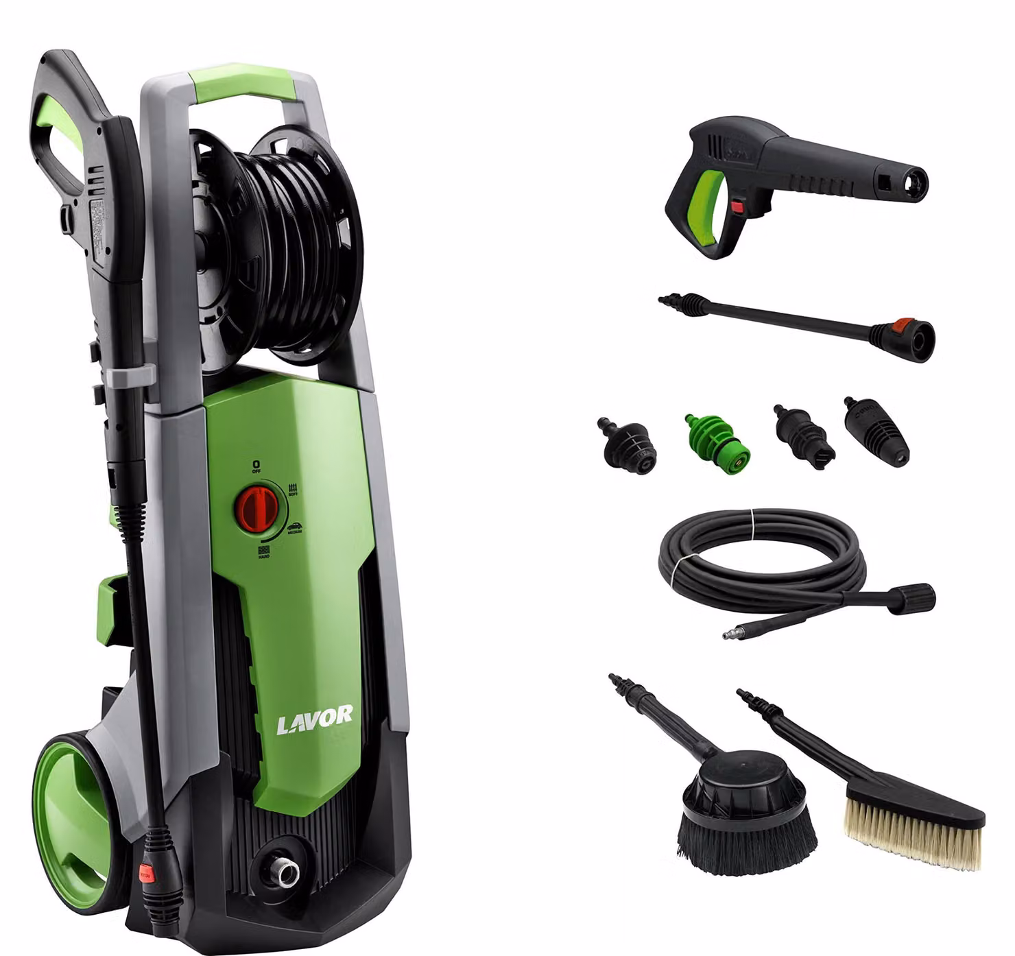 Idropulitrice ad acqua fredda - 2500 W, 160 bar - tubo flessibile da 8 metri - serbatoio da 2 litri