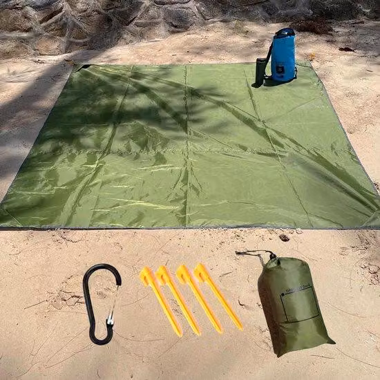 Tappetino da spiaggia impermeabile - Stampa con motivi vegetali - 200 x 140 cm