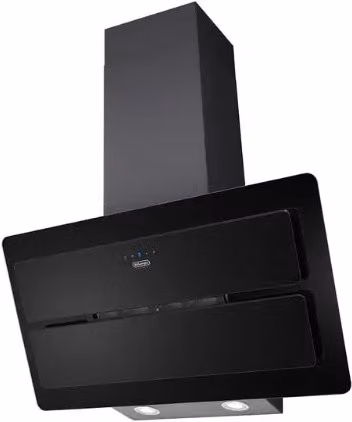 Cappa a parete SLCV 90 EC DeLonghi 90 cm vetro nero 736 mc/h