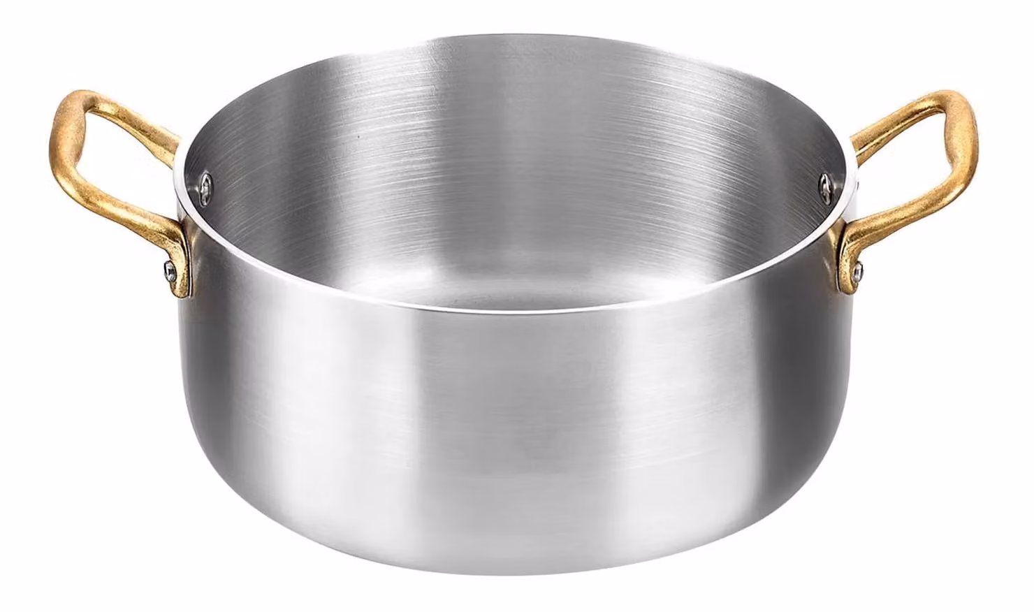 Casseruola in alluminio con 2 maniglie in ottone linea Academy Class, diam. 16 cm