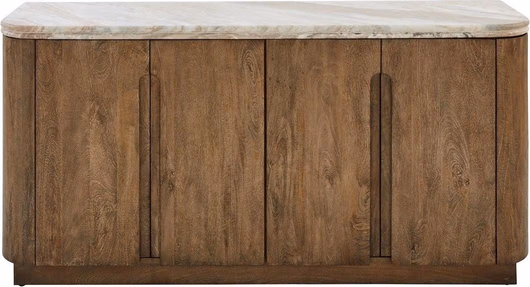 Signature - Credenza in legno massello e marmo BUREN
