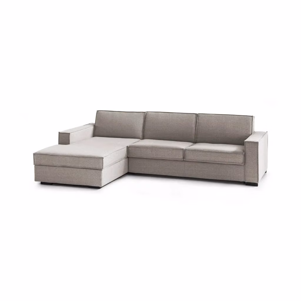 Divano ad angolo Sodalite TALAMO ITALIA con penisola contenitore sinistra, colore beige, L: 260 cm, P: 95 cm, H: 90 cm – 2