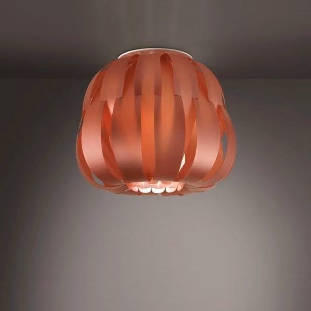 Plafoniera IPERBRIKO Copper in metallo color rame, L: 42 cm, P: 30 cm, H: 33 cm