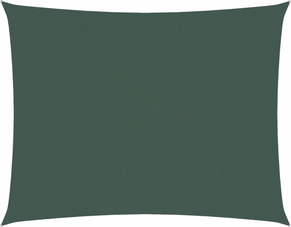Parasole a Vela Oxford Rettangolare 3x4,5 m Verde Scuro