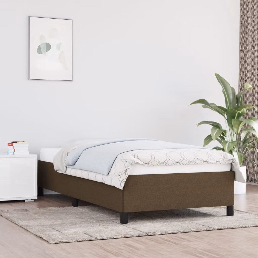 The Living Store rete marrone scuro 100x200 cm in tessuto