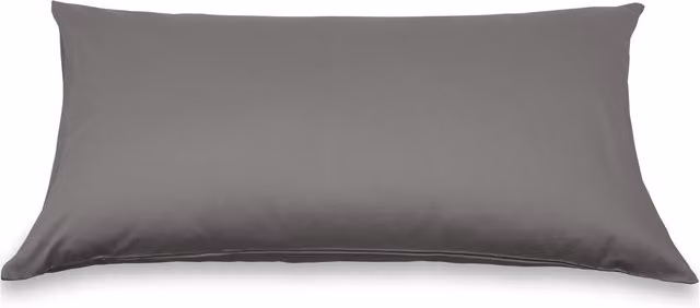 Federa copricuscino DaunenStep Oasi Deluxe in cotone pettinato grigio – 1