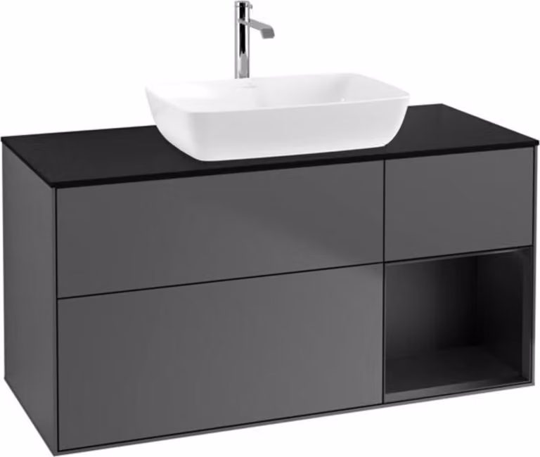 V&B mobile da parete Finion 120cm, Pl b m, Reg bla m Lac, Anthrac. m