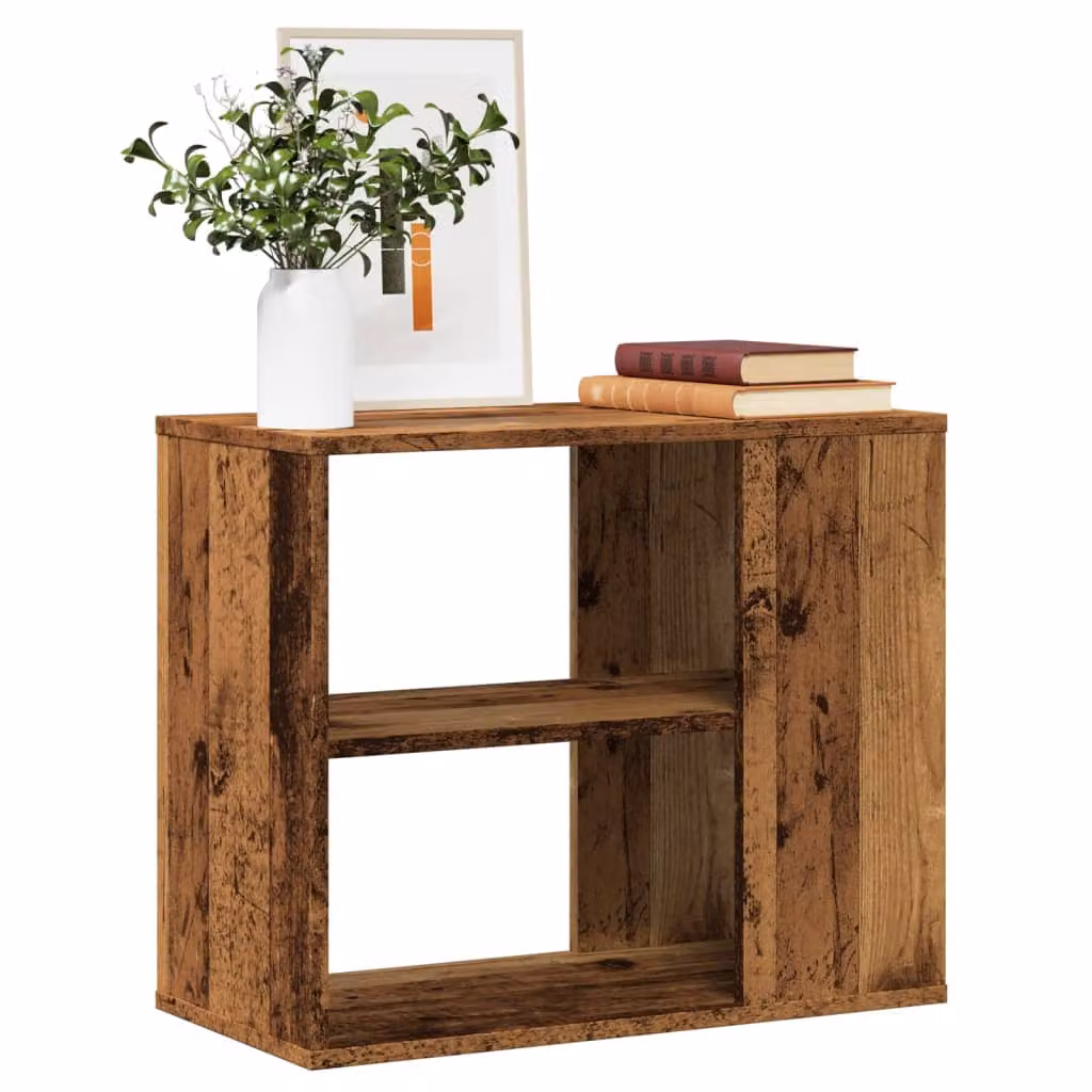 Mobiletto Laterale vidaXL in Legno Antico Marrone L: 60 cm, P: 30 cm, H: 50 cm