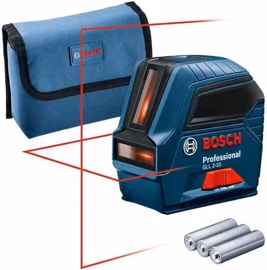 Laser a linea Bosch Professional GLL 2-10, portata 10 metri, autolivellante, protezione IP54