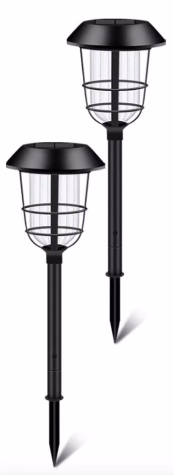 Lampade solari da giardino, modello MP4692, colore nero (confezione da 2 pezzi), marca Myers Power