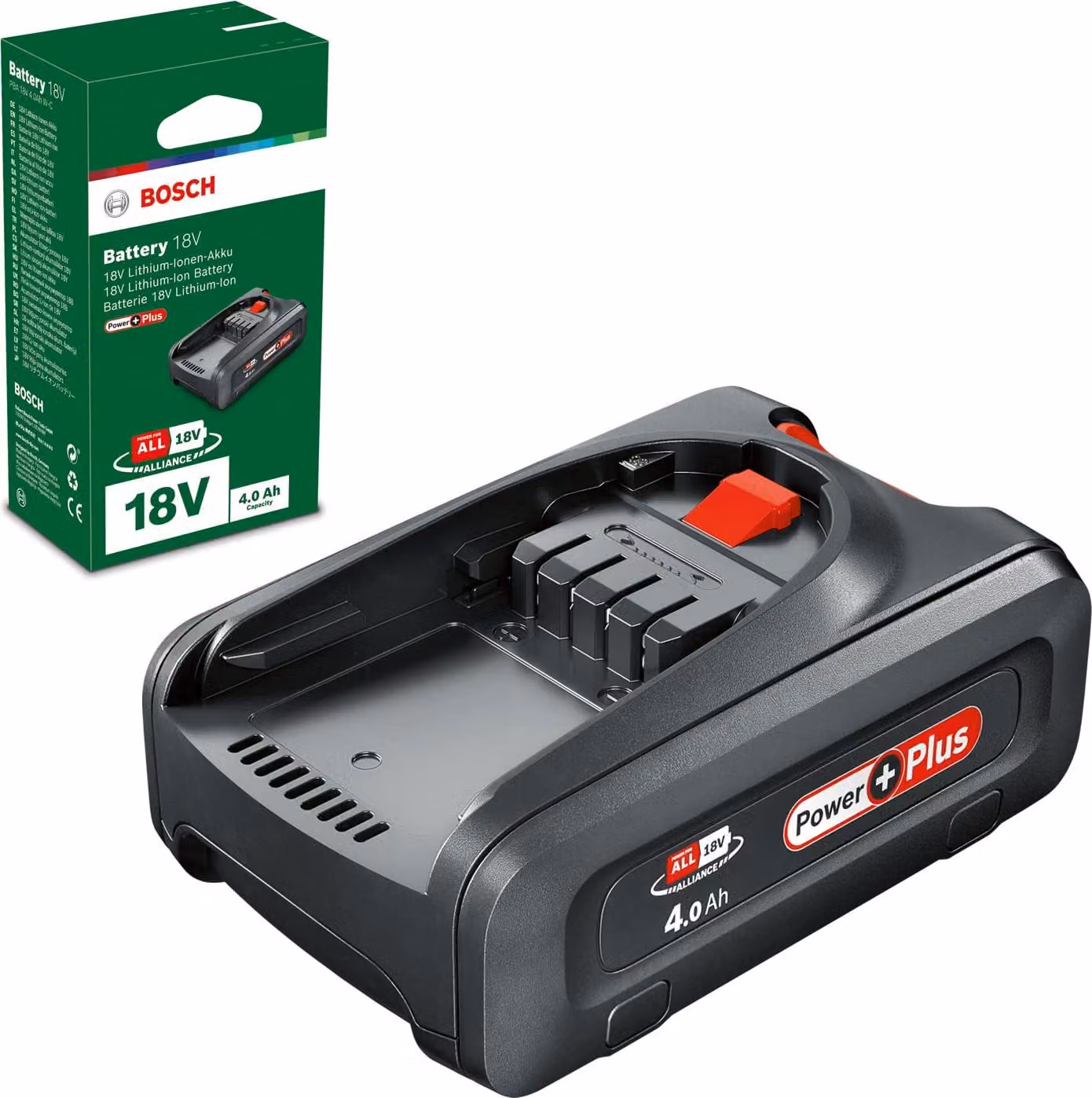 BOSCH Home & Garden 1607A350T0 BOSCH Home & Garden Werkzeugakku PBA 18V Power Plus Li-Ion 4.0 Ah