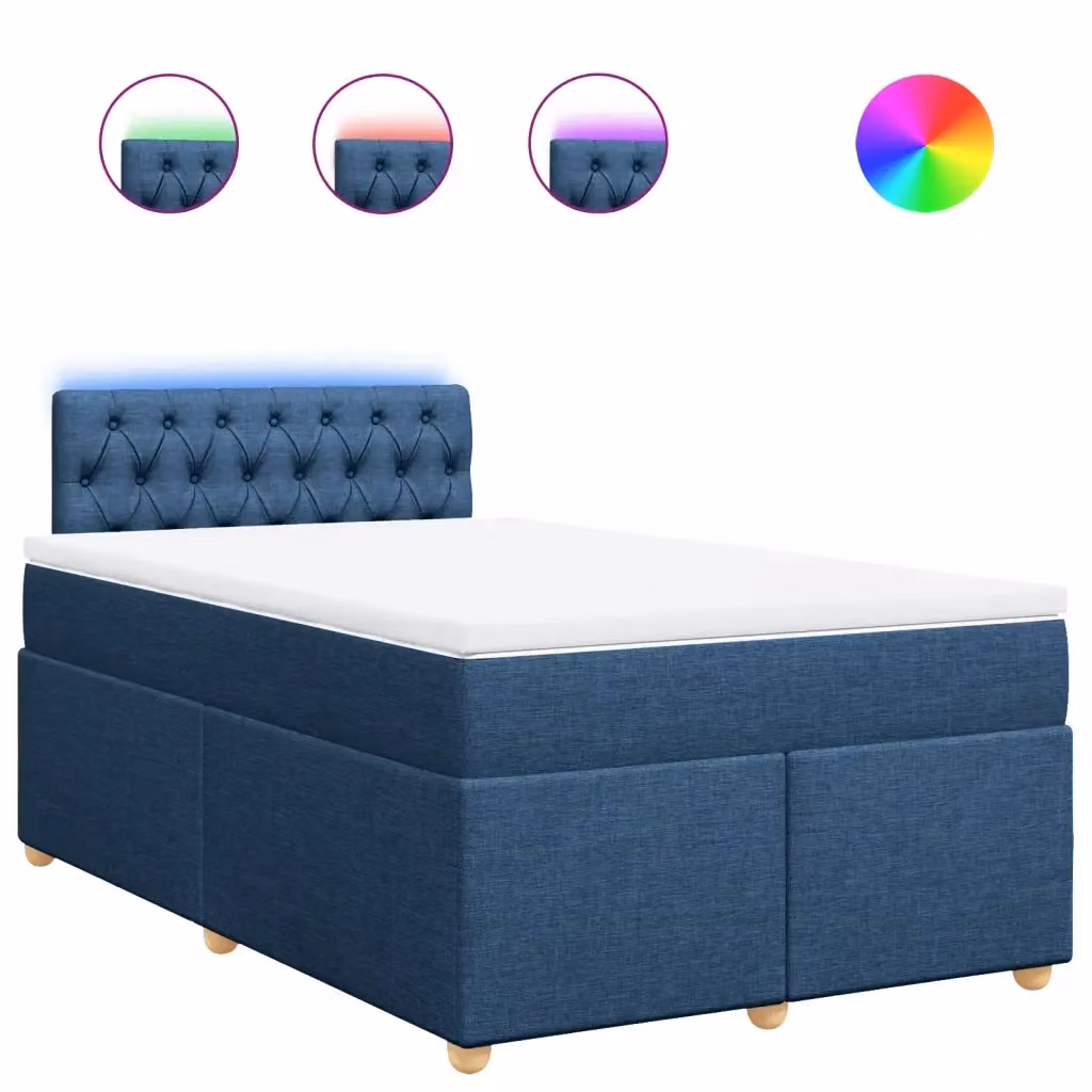 Letto Ibrido con Materasso Blu e Struttura in Legno di Pino vidaXL, L/P: 120 x 200 cm – 2