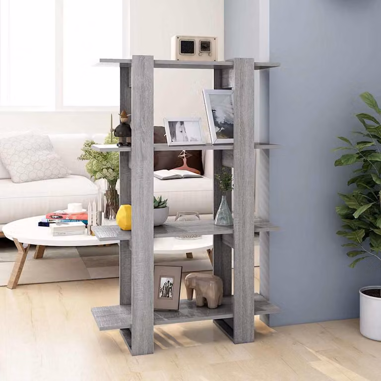 Libreria/Divisorio vidaXL Grigio Opaco L: 80 cm, P: 30 cm, H: 123,5 cm