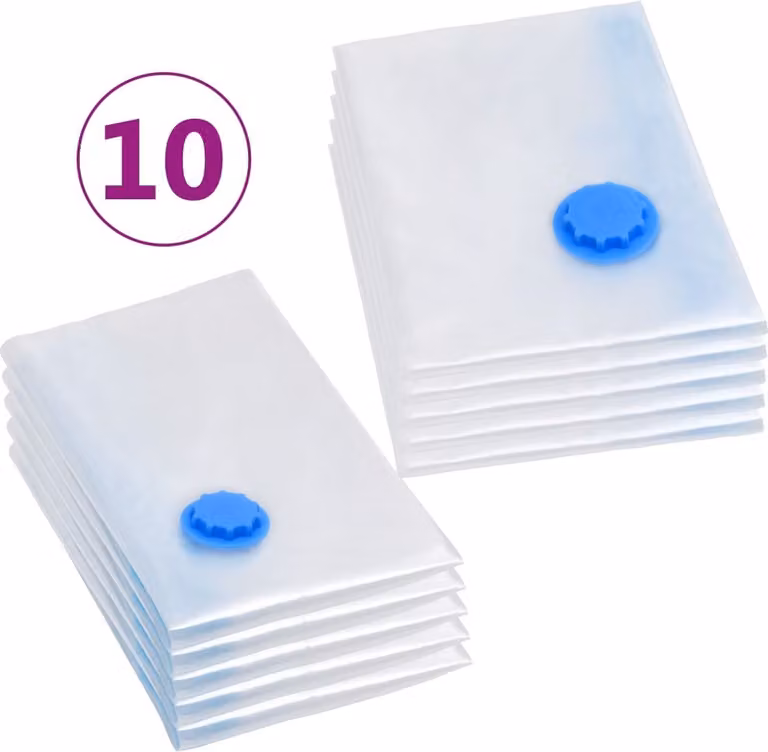 vidaXL Sacchetti per il vuoto Sacchetti per la conservazione 2 dimensioni 10 pz.