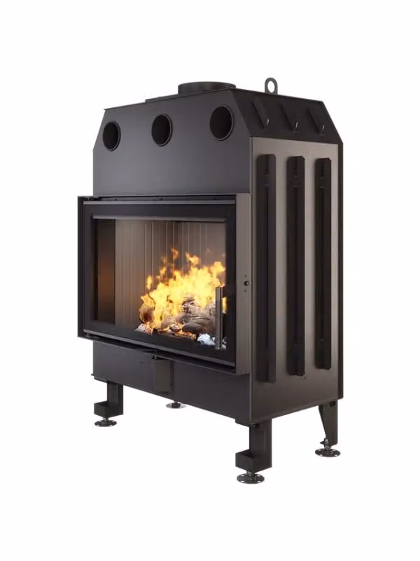 Inserto per camino a legna Outinfire Energy Nero, potenza 17,0 kW, L: 80 cm, P: 50 cm, H: 70 cm – 2