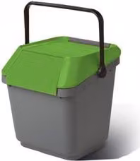 Pattumiera con coperchio a ribalta EASYMAX Mattiussi Ecologia Verde 45 l