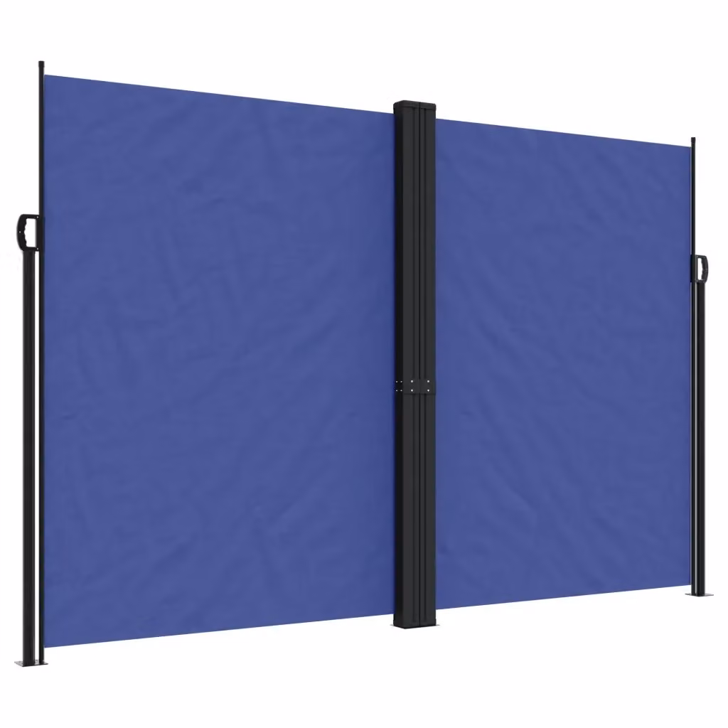 Tenda da sole laterale retrattile vidaXL in poliestere blu L: 1200 cm, H: 220 cm – 2