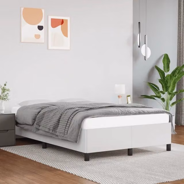 Giroletto vidaXL in similpelle bianca per adulti, L/P: 120 x 200 cm – 1