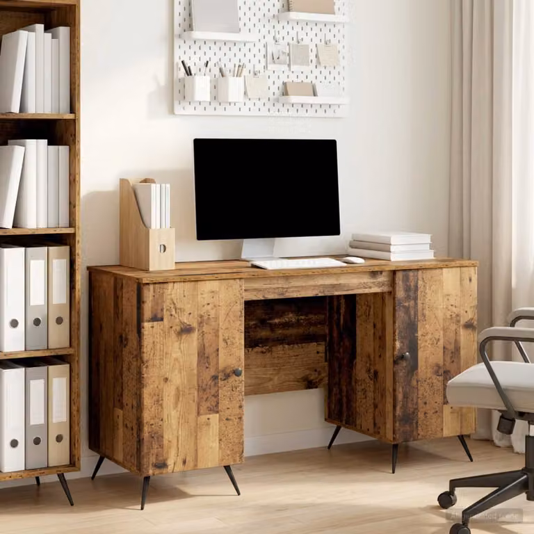 Scrivania in legno stile industriale vidaXL colore marrone L: 142,5 cm, P: 50 cm, H: 75 cm