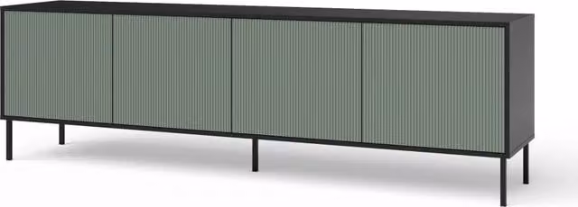 Buffet 4 ante BUDAPEST-S nero/verde salvia
